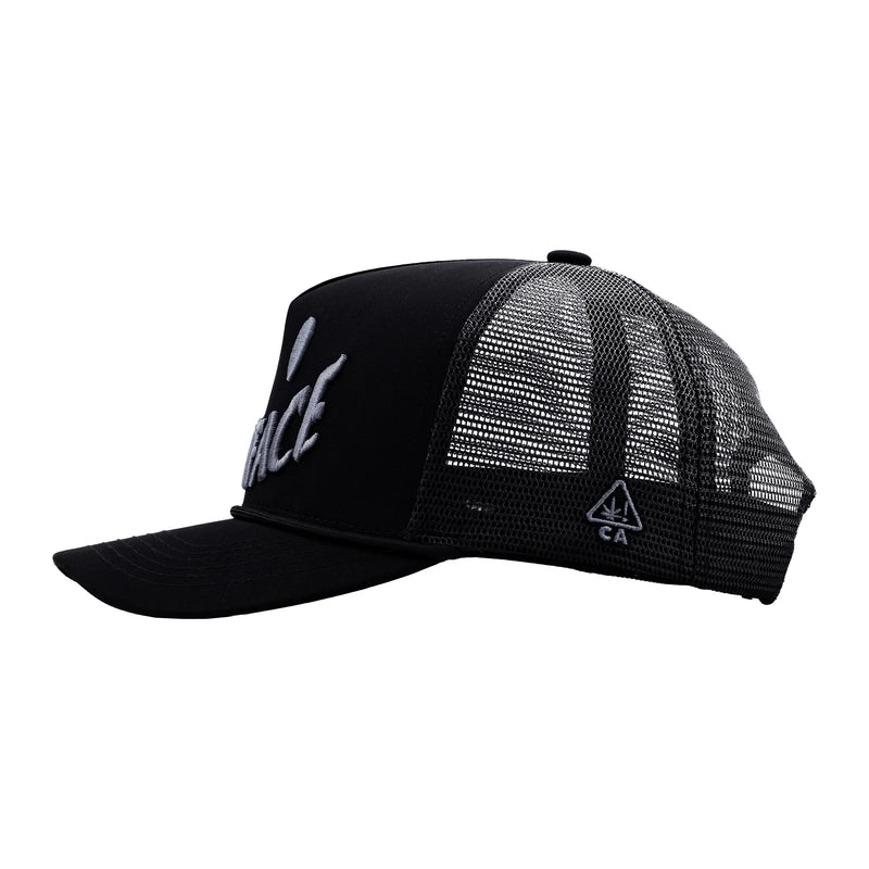 Kushface Gun Metal Trucker Hat
